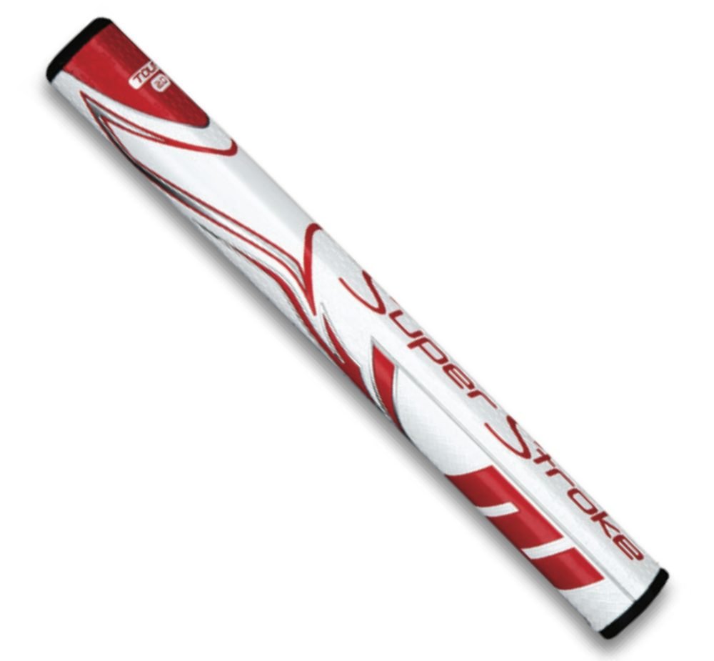 SuperStroke Zenergy Tour 2.0 putter grip in white and red